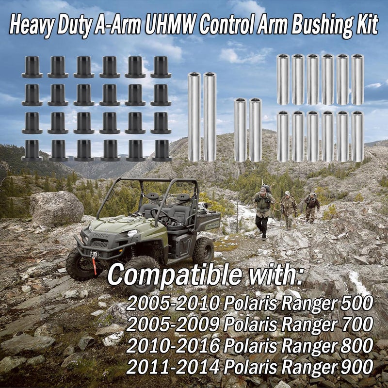 استبدال مجموعة جلبة ذراع التحكم A-Arm UHMW الثقيلة لـ 2005-2010 Polaris Ranger 500 700 800 900 استبدال AAB-P-RAN-K1-003 CT-01 - Image 2